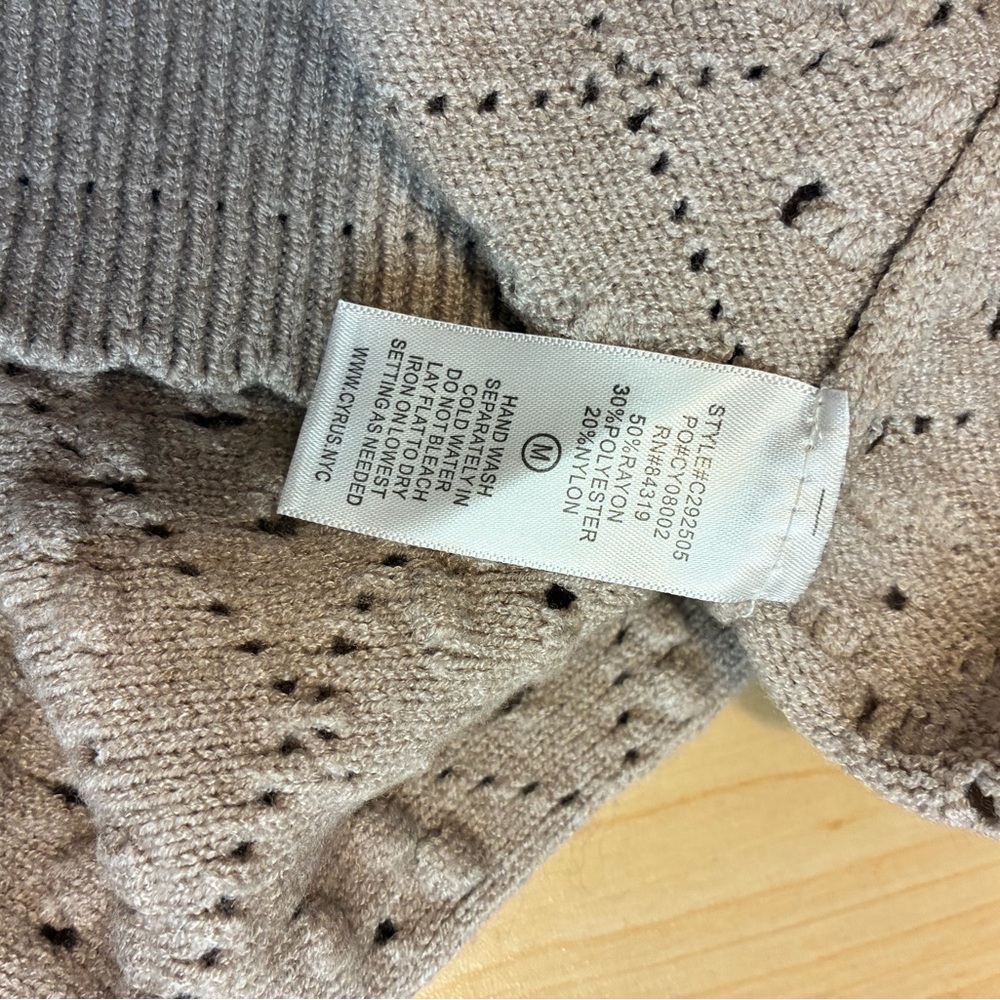 Cyrus Short-Sleeve Pointelle Knit Cardigan - Picture 7 of 10